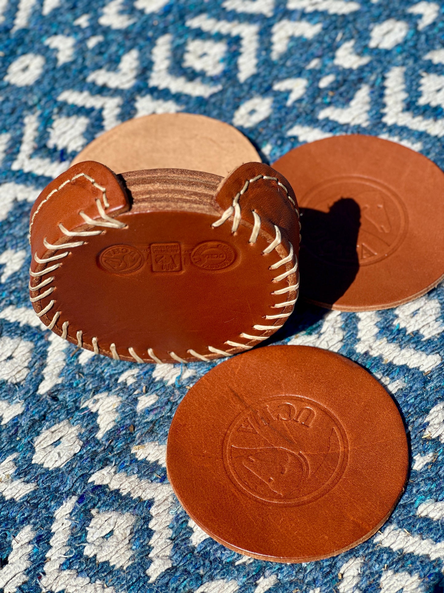 Gaucho Leather Coasters