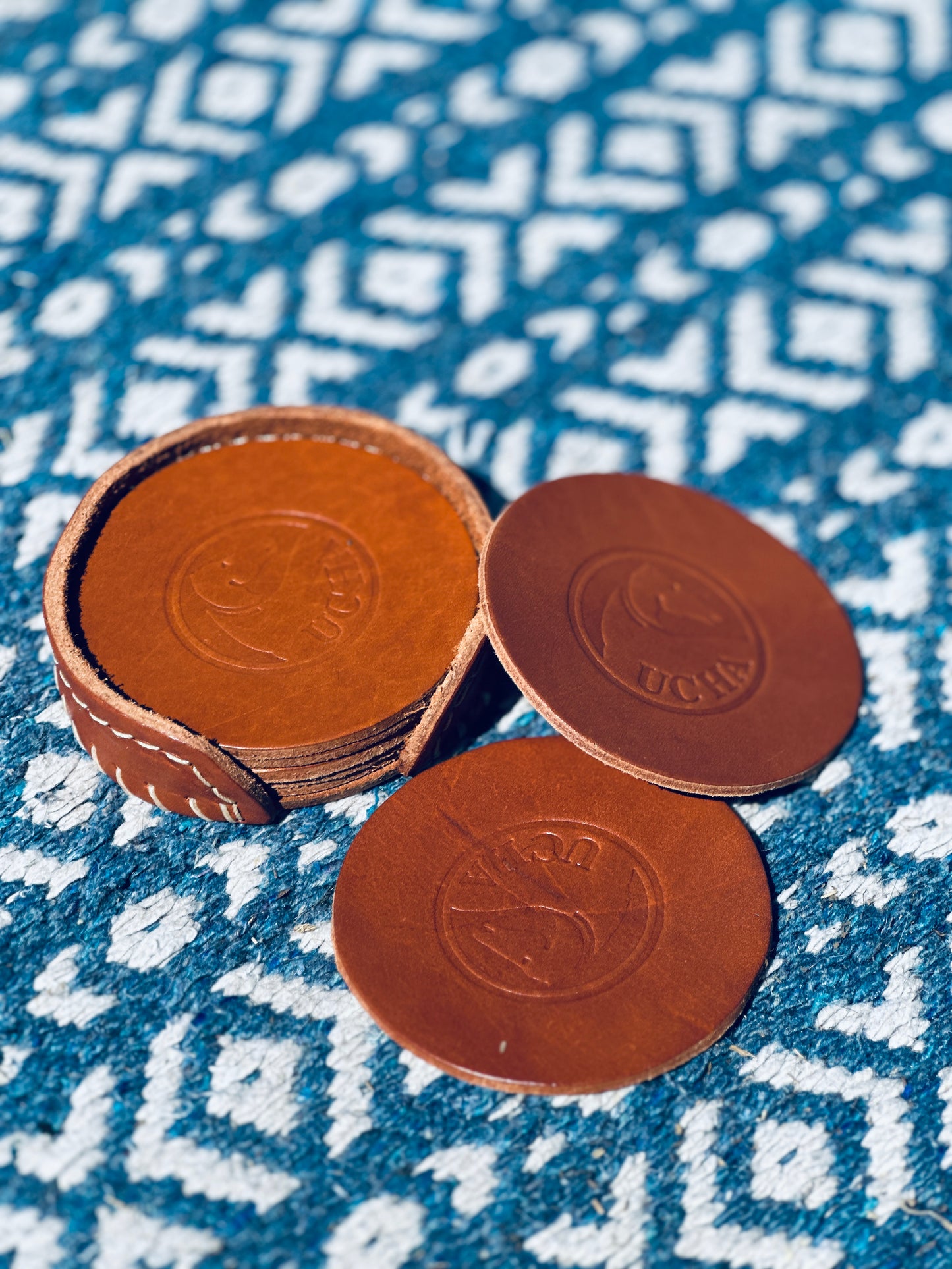Gaucho Leather Coasters